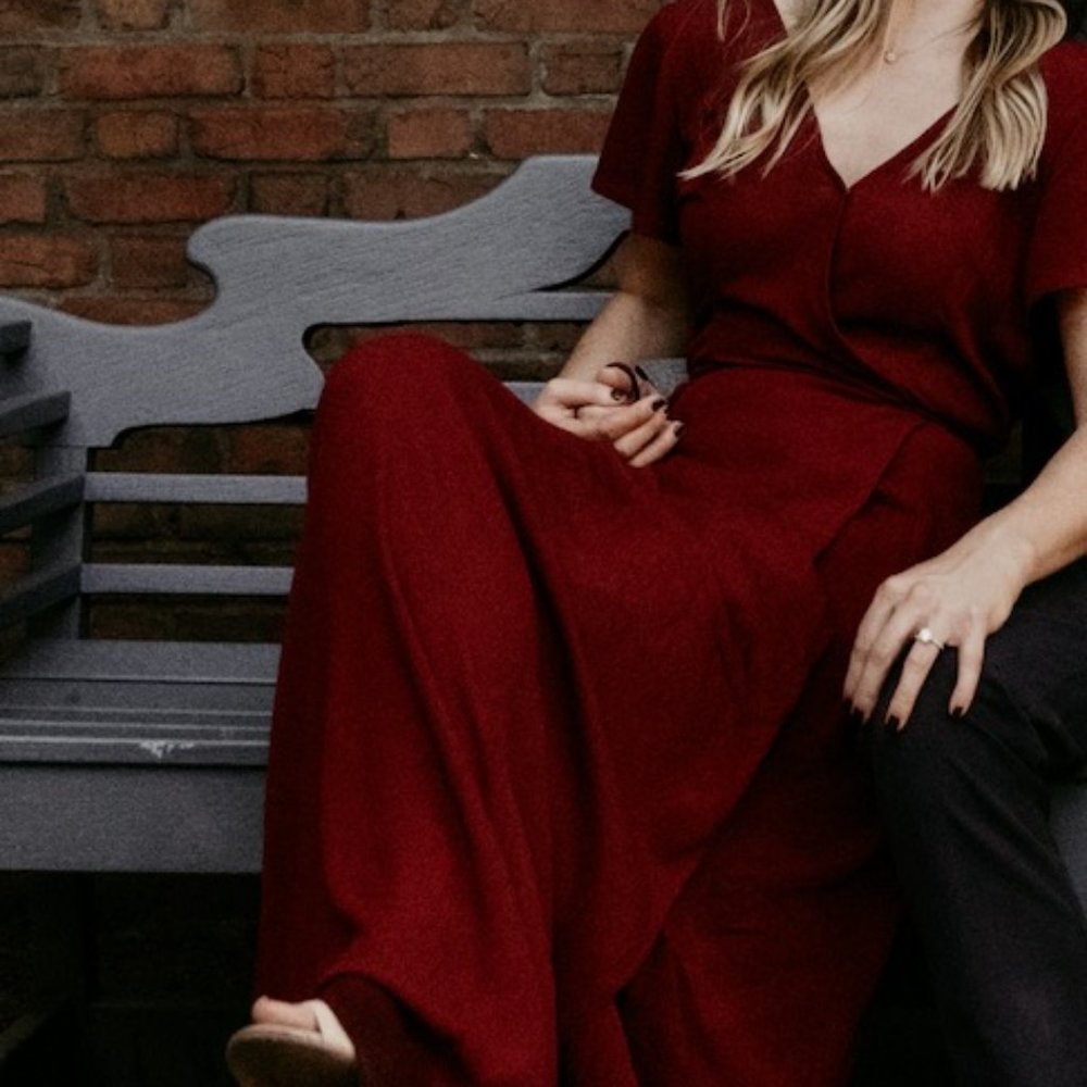 Lulus Heart of Marigold Burgundy Wrap Maxi Dress